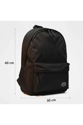 Elegance Siyah Unisex Günlük Okul Seyahat Sırt Çantası Siyah