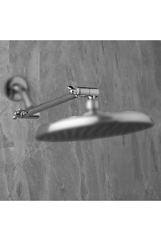 Yunboo Brass G1/2 Banyo Duş Kolu Uzantısı - 11 İnç Açı Ayarlanabilir 180 - Krom Kaplama - Ev/otel Kullanıma Uygun Diğer