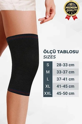 Premium Seri Konforlu Maksimum Koruma Ortopedik Çift Taraflı Elastik Örme Likralı Spor Dizlik Unisex Çok Renkli