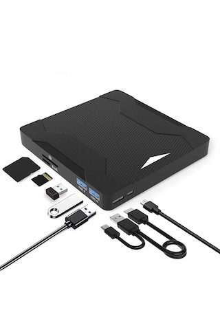 Techtic Harici Dvd Sürücüsü Usb 3.0 Type-c Sessiz Cd Dvd Okuma
