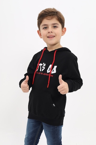 Toontoy Erkek Çocuk Baskılı Sweatshirt Siyah
