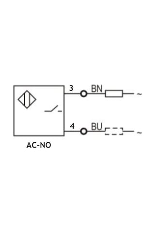 Lanbao Lr12tcf02ato ,m12/2mm Ac-no 2-kablo Endüktif Sensör