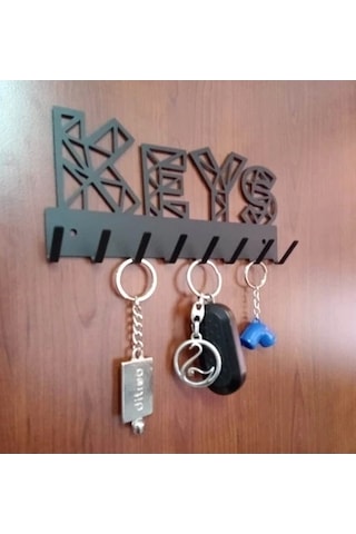 Lazer Anahtar Askısı Keys Mat Siyah Mat Siyah