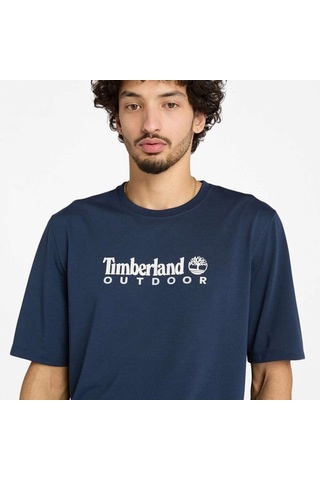 Timberland Uv-protection Logo Short Sleeve Erkek T-shirt-33283 Lacivert