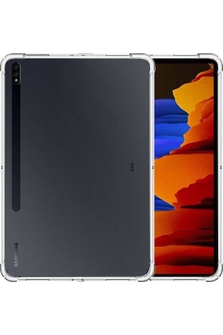 Samsung Uyumlu Galaxy Tab S7+ Sm-T970 12.4" Köşe Korumalı Anti Şok Şeffa