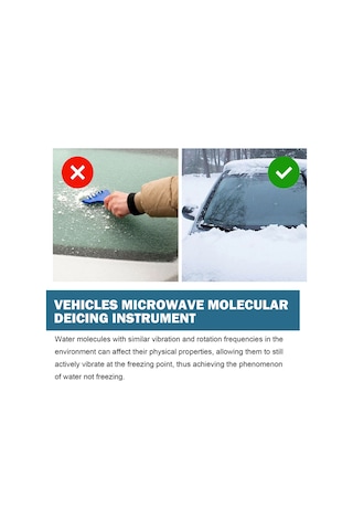 Yunboo Araç Ön Cam Buz Ve Toz Temizleyici, Mikrodalga Moleküler Vibrasyon Teknolojisi İle Hızlı Isıtma Ve Isı Sağlayıcı, Taşınabilir Plastik Araç Aksesuarı Koyu Yeşil