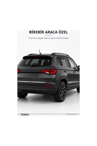 Seat Ateca 2016 Ve Sonrası Uyumlu Krom Bagaj Çıtası Paslanmaz Çelik
