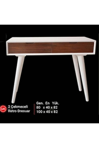 Dresuar Torna Tombul Model Ahşap Kayın Retro Ayak Mdf Tabla  Parla Ahşap