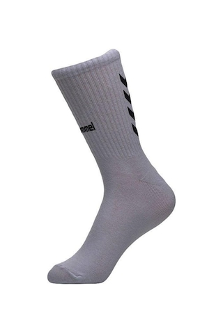 Hummel Maxi Antrenman Çorabı Kısa Gri Beyaz