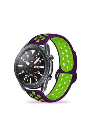 Galaxy Watch 46mm 22mm Krd-02 Uyumlu Mkst Kordon-mor-yeşil