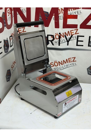 Sönmez Vakum Tek Bölmeli Eko Paslanmaz Kase Tabak Kapatma Makinesi