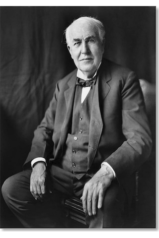 Cakasepetim Mucit Thomas Alva Edison Ahşap Mdf Tablo