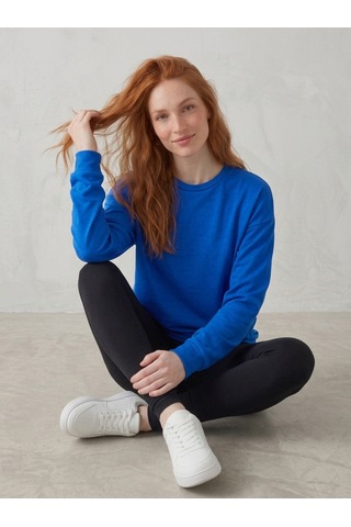 Noux Oyşo Oversize Sweatshirt Mavi