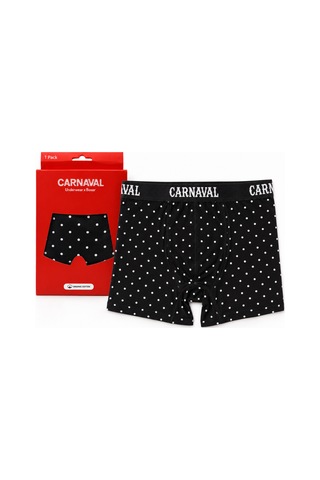 Carnaval Socks Puantiyeli Erkek Boxer Pamuklu Likralı Parlak Lastikli Kutulu Çoklu