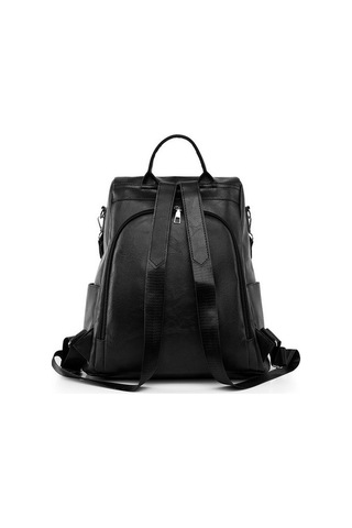 Kadın Sırt Çantası Kore Tarzı Hırsızlığa Karşı Moda Büyük Kapasiteli Eğlence Seyahat Öğrenci-siyah Siyah