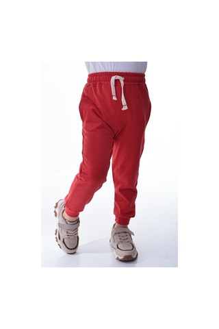 Unisex Çocuk %100 Pamuk Günlük Jogger Eşofman Altı 12 Ay 5 Yaş Kırmızı