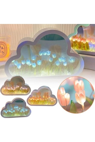 River World Gece Lambası Büyük Boy El Yapımı Bulut Çok Renkli