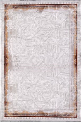 Çam Halı Crea Plus Stone Roxanne 17170 Gri Bakır Modern Desenli Makine Halısı