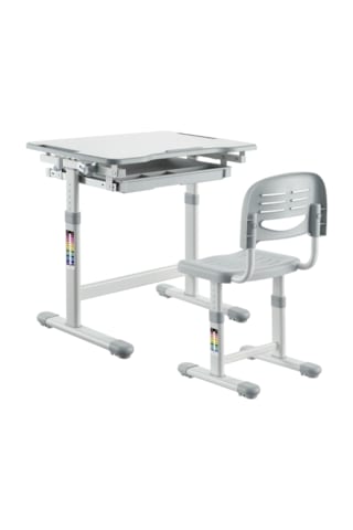 Ayarlanabilir Ergonomik Çocuk Aktivite Masası 3-10 Yaş- Gri