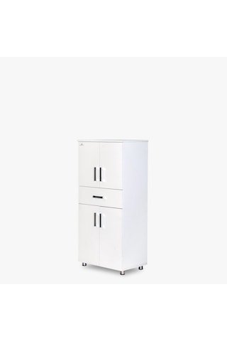 Çok Amaçlı Dolap Beyaz 130 CM Hard Parlak Suntalem El Yapımı Beyaz