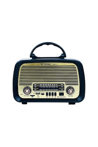 Torima NS-01 Kahverengi Nostajik Radyo Bluetooth Hoparlör
