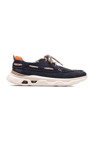 Lacivert Sneaker Erkek Og-2410 John May 018-137 T-etiket91 Laci Nubuk-turuncu Dana Süet Tersi