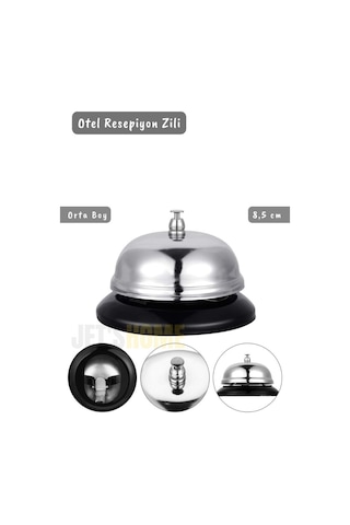Otel Zili Resepsiyon Zili Restoran Zili Bar Zili Mutfak Zil Paslanmaz Çelik 8,5 Cm