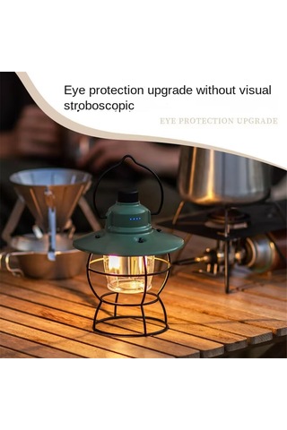 Şarj Edilebilir Led Kamp Lambası - Güçlü Aydınlatmalı Beyaz Beyaz