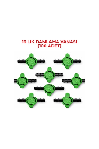 16 Mm Damlama Vanası 100 Adet Bahçe Sulama Hortum Vanası