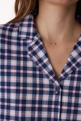 Penti Koyu Mavi Colored Gingham Gömlek Pantolon Pijama Takımı