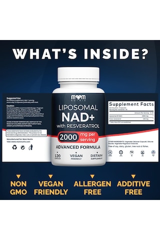 Mom Nutrıx Liposomal Nad Resveratrol 2000 Mg 120 Caps - Usa