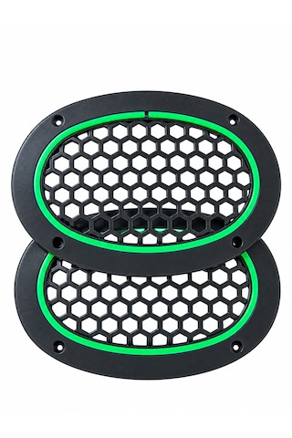 Oval Yeşil Ledli Hoparlör Kapağı