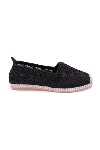 Dagoster Dza07-115526703 Siyah Triko Günlük Espadril Kadın Ayakkabı Sıyah