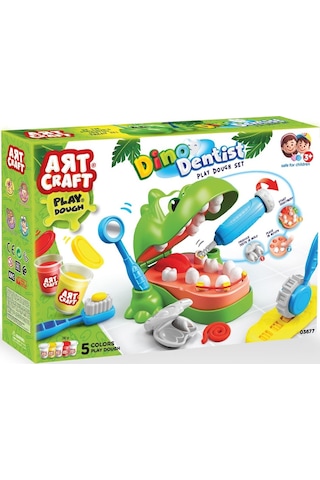 Dinozor Dişçi Oyun Hamur Set