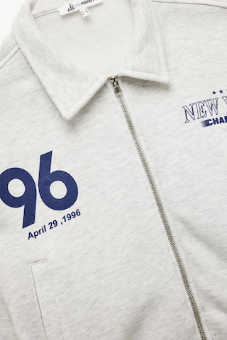 Koton Şardonlu Fermuarlı Sweatshirt Gri