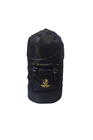 Wander Trend Bag Körüklü Siyah Dağcı Sırt Çantası Siyah