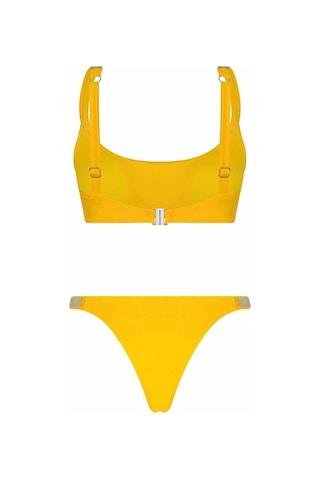 Bonesta Elinnor Love Taş Baskılı Sarı Atlet Bikini Takımı Sarı