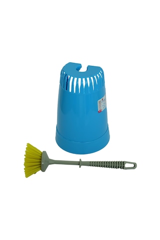 Zambak Plastik Muhafazalı Wc Tuvalet Klozet Fırça Takımı Karışık