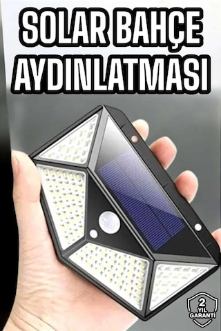 Güneş - 387 - Enerjili Bahçe Aydınlatma Lambası Solar 100 - Csmo-tex - Led Lamba
