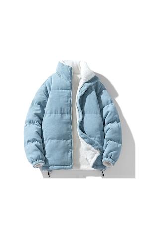Sımıcg Kışlık Polar Çift Taraflı Ceket-mavi Mavi