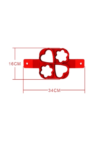 Teltree Silikon Yumurta Kalıbı 4 Lü Kalp Ve Çiçek Şekilli Yumurta Pişirme Aleti Diğer