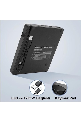 DailyTech Harici DVD-RW USB 3.0 +SD TF Kart Okuyucu +3.0 USB Hub