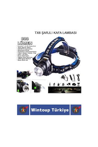 Profesyonel Kamp Avcı Balıkçı Deprem Güçlü Işık 3 Mod Yüksek Mesafeli Zoomlu Güçlü Kafa Lambası Çok Renkli