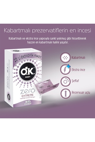 Okey Zero Extreme Prezervatif 60'lı