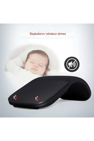 Katlanabilir Ark Dokunmatik Kablosuz Mouse Ultra İnce, Sessiz, 2.4g Usb Alıcılı, Pc/laptop Uyumlu -