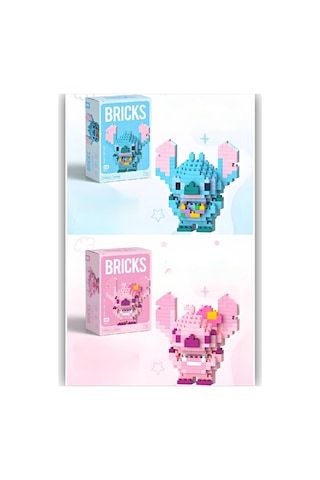 Brıcks Hawaii Model Stitch & Angel Figür Seti Mini Yapı Blok Kole