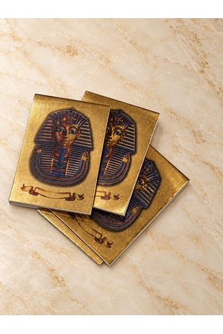 Tutankhamun Motifli Çizgisiz Küçük Not Nefteri Çok Renkli