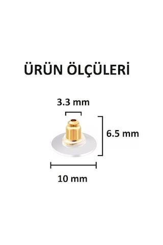 24 Adet Altın Renkli Küpe Tıpası Küpe Arkalığı Plastik Yuvalı Küp Çok Renkli