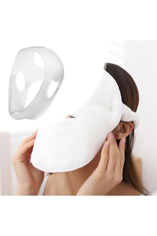 Homyl Buz Baş Sarma Evrensel Rahat Silikon Yüz Paketi Çene Için Beyaz