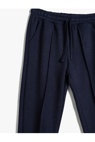 Koton Basic Pantolon Beli Lastikli Bağlamalı Cep Detaylı Lacivert 5wkg40148ak Lacivert